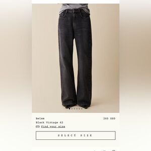 Jeanerica Belem wide leg jeans black vintage